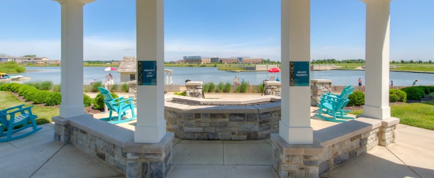 Patio view in Bloomington apartment